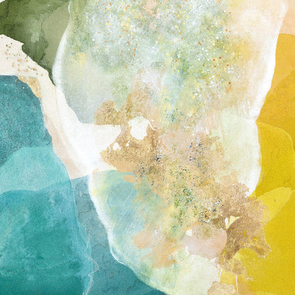 Cosmic Gold, bold abstract art print on canvas, details.  Ingeborg Andersson Art