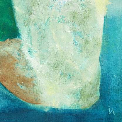 Gems, abstract coastal wall art print on canvas, details, close up. Ingeborg Andersson Art