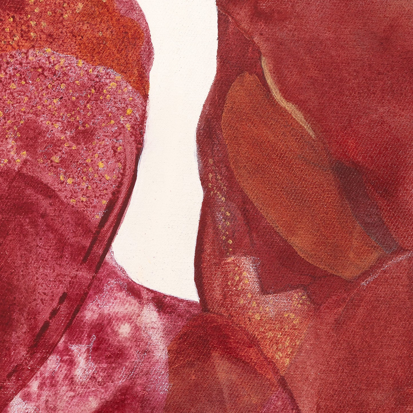 Golden Feather, a statement abstract art print, details. Ingeborg Andersson 