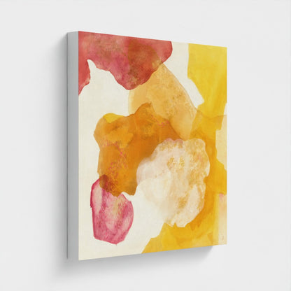 Landscape, abstract nature wall art print on canvas, unframed from the side. Ingeborg Andersson Art