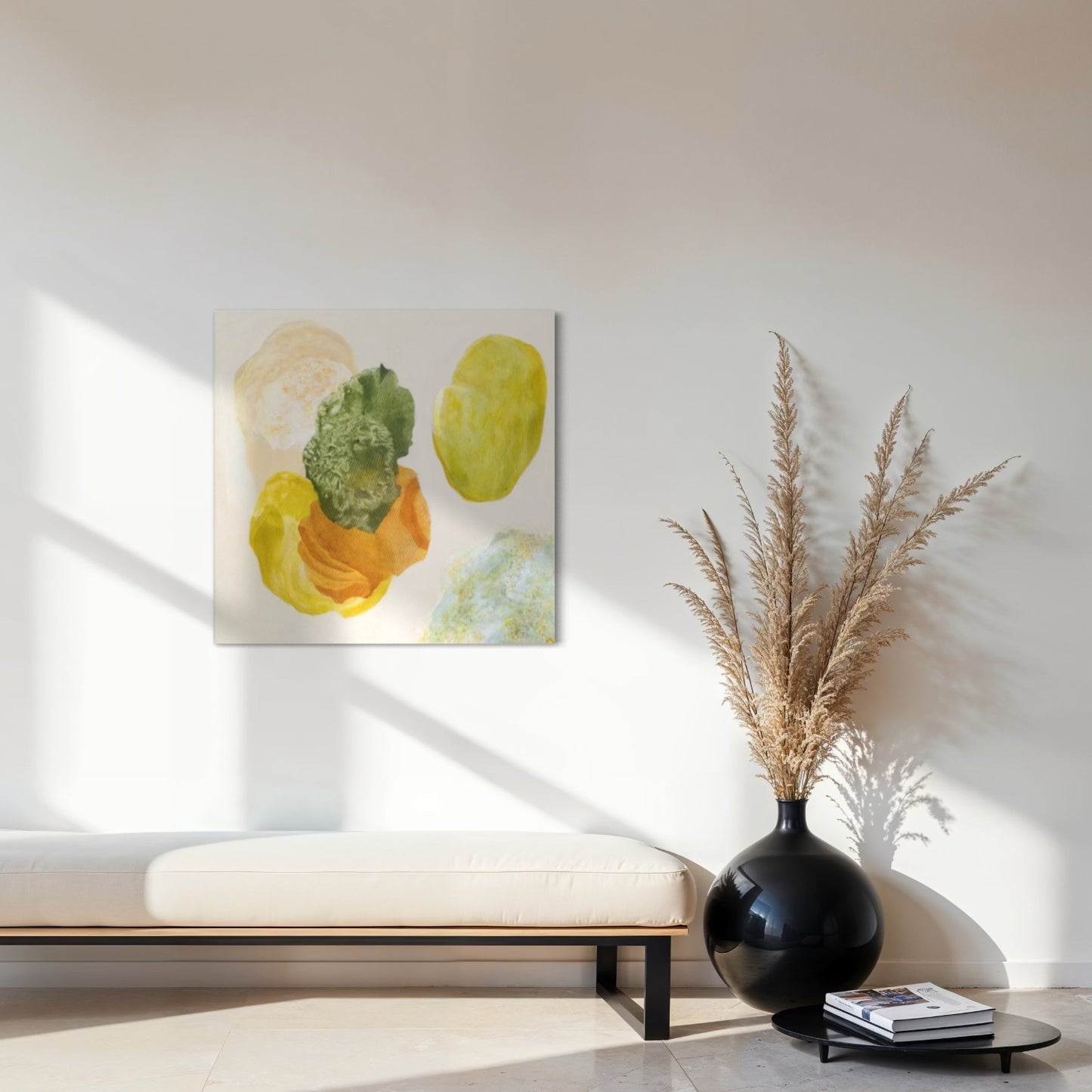 Spring, joyful abstract art, unframed. Ingeborg Andersson Art