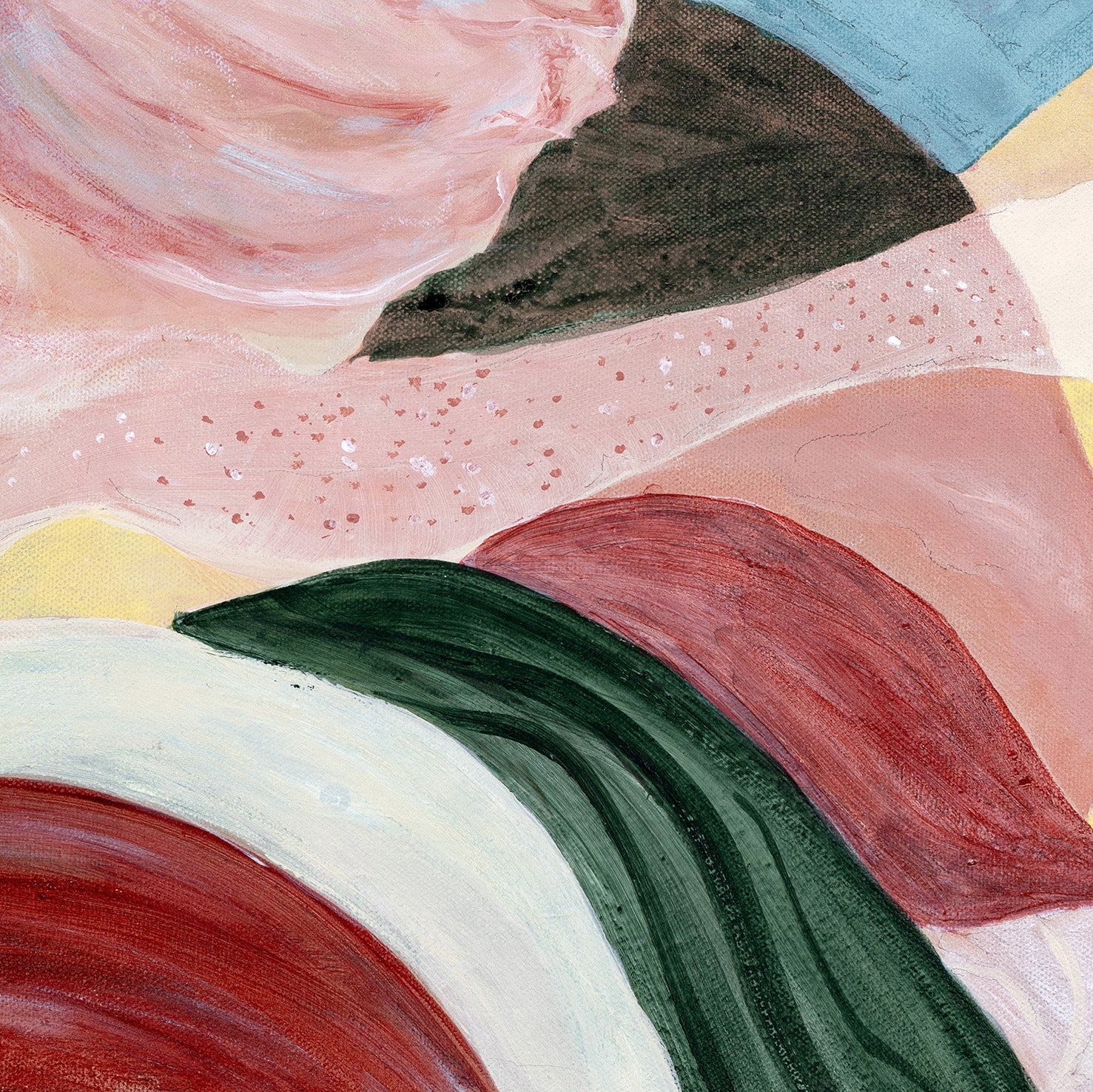 There is so much to tell, textured abstract art print, details. Ingeborg Andersson Art