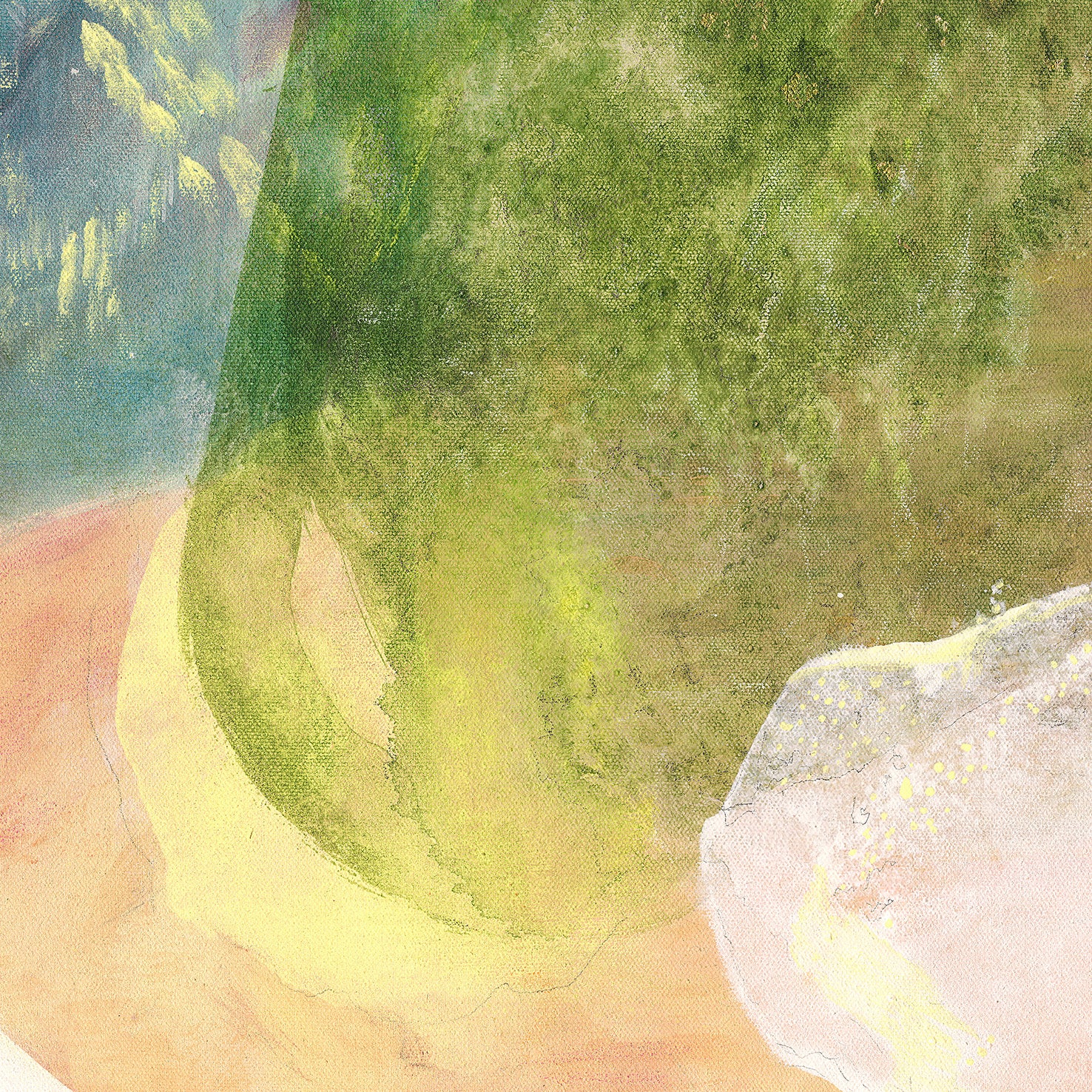 Whisperings, a calming abstract wall art print on canvas, details. Ingeborg Andersson Art