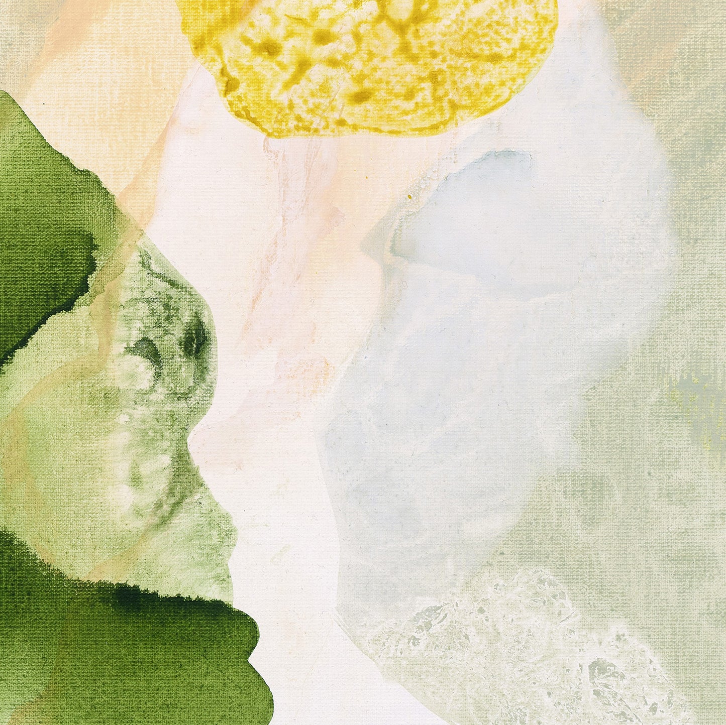 Yellow Diamond, modern abstract wall decor print, details. Ingeborg Andersson Art