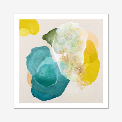 Bold abstract art print for living room on paper. Unframed, close up. Ingeborg Andersson Art