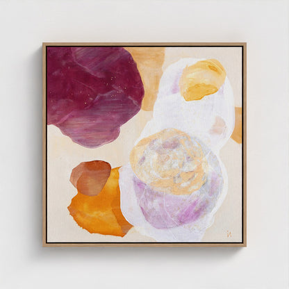 Cosmo, serene abstract wall art print in natural frame. Ingeborg Andersson Art