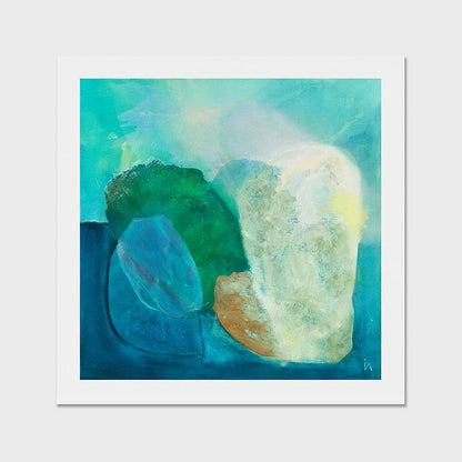 Gems, abstract coastal wall art print on paper, unframed. Ingeborg Andersson Art