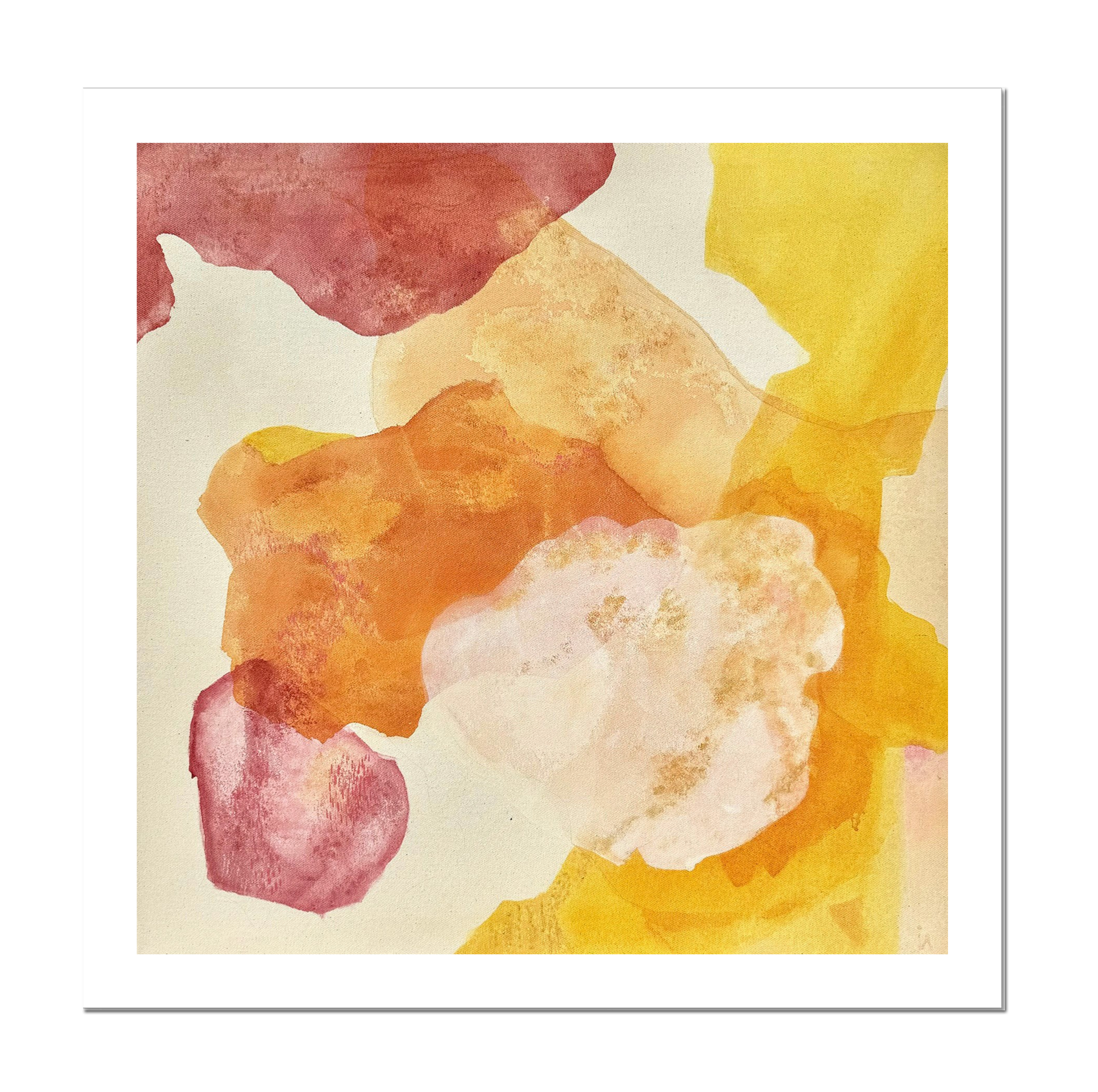 Landscape, abstract nature wall art print on paper, unframed, close up. Ingeborg Andersson Art