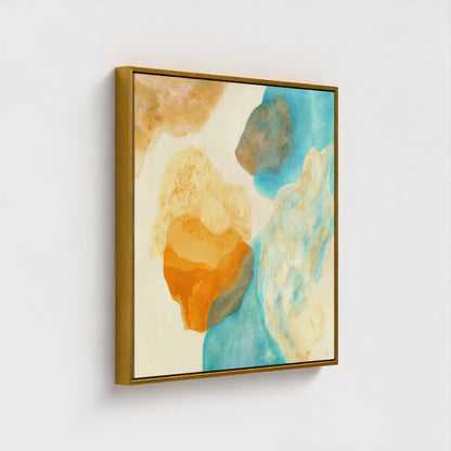 Magic Bird, nature inspired abstract art print on canvas, from side. Ingeborg Andersson Art 