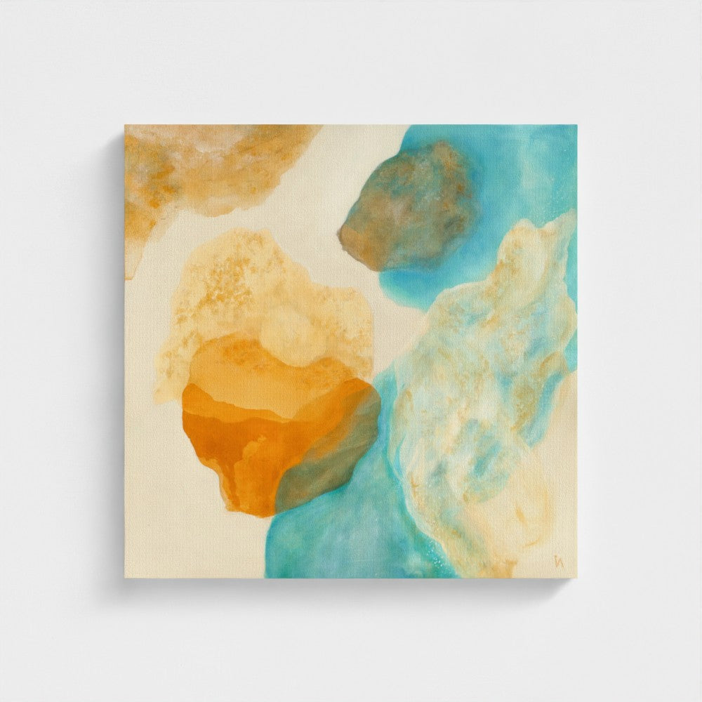 Magic Bird, nature inspired abstract art print on canvas, no frame. Ingeborg Andersson Art 