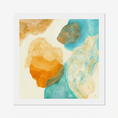 Magic Bird, nature inspired abstract art print on paper, unframed. Ingeborg Andersson Art