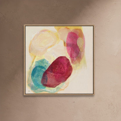 Minerals, earthy abstract art print in a natural frame, close up. Ingeborg Andersson Art