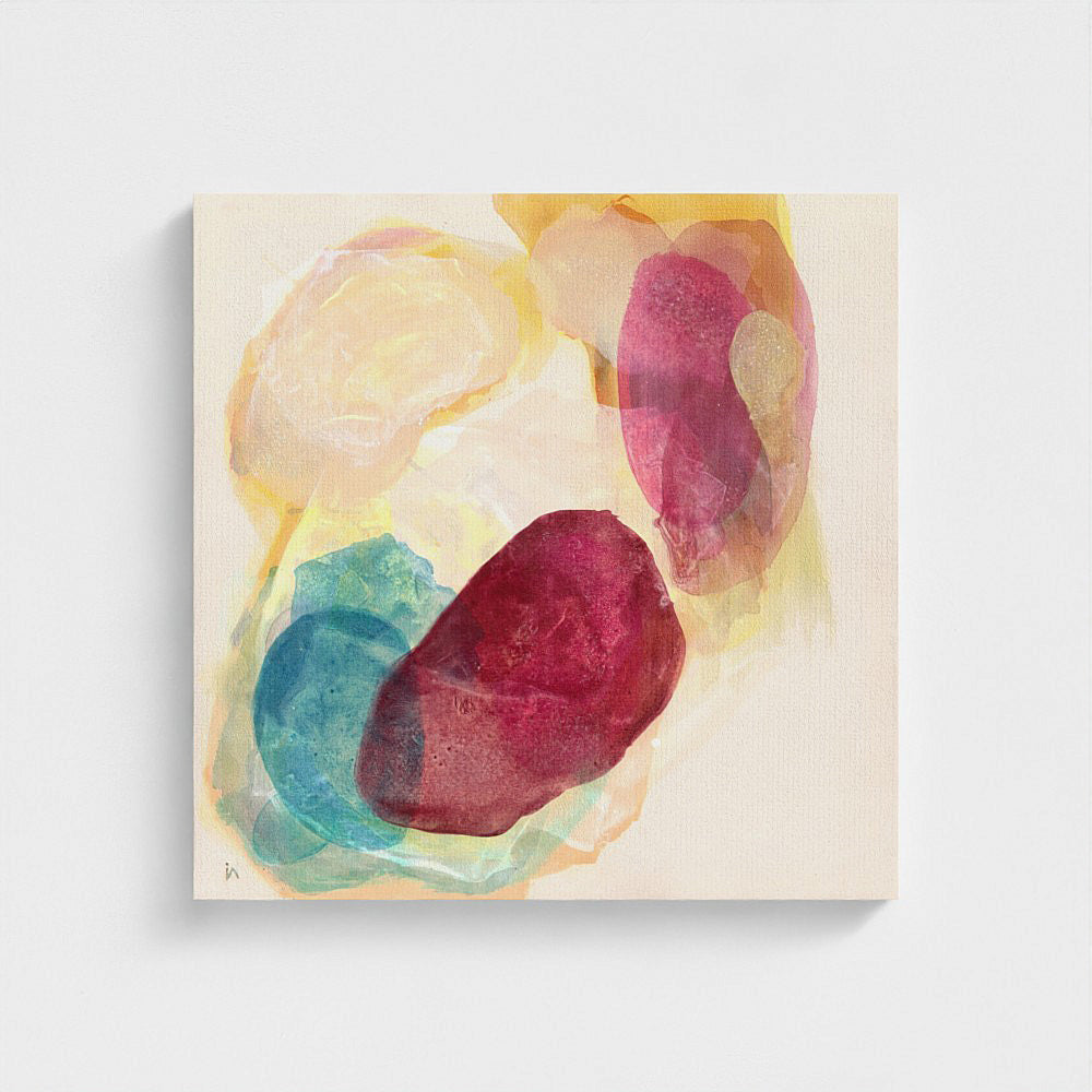 Minerals, earthy abstract art print on canvas, unframed, close-up.  Ingeborg Andersson Art