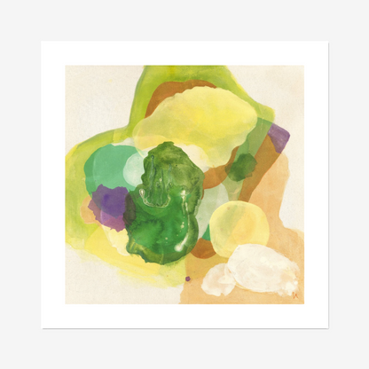 The Frog, organic abstract art print on paper, unframed, close-up. Ingeborg Andersson Art