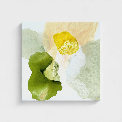 Yellow Diamond, modern abstract wall decor print close, unframed. Ingeborg Andersson Art